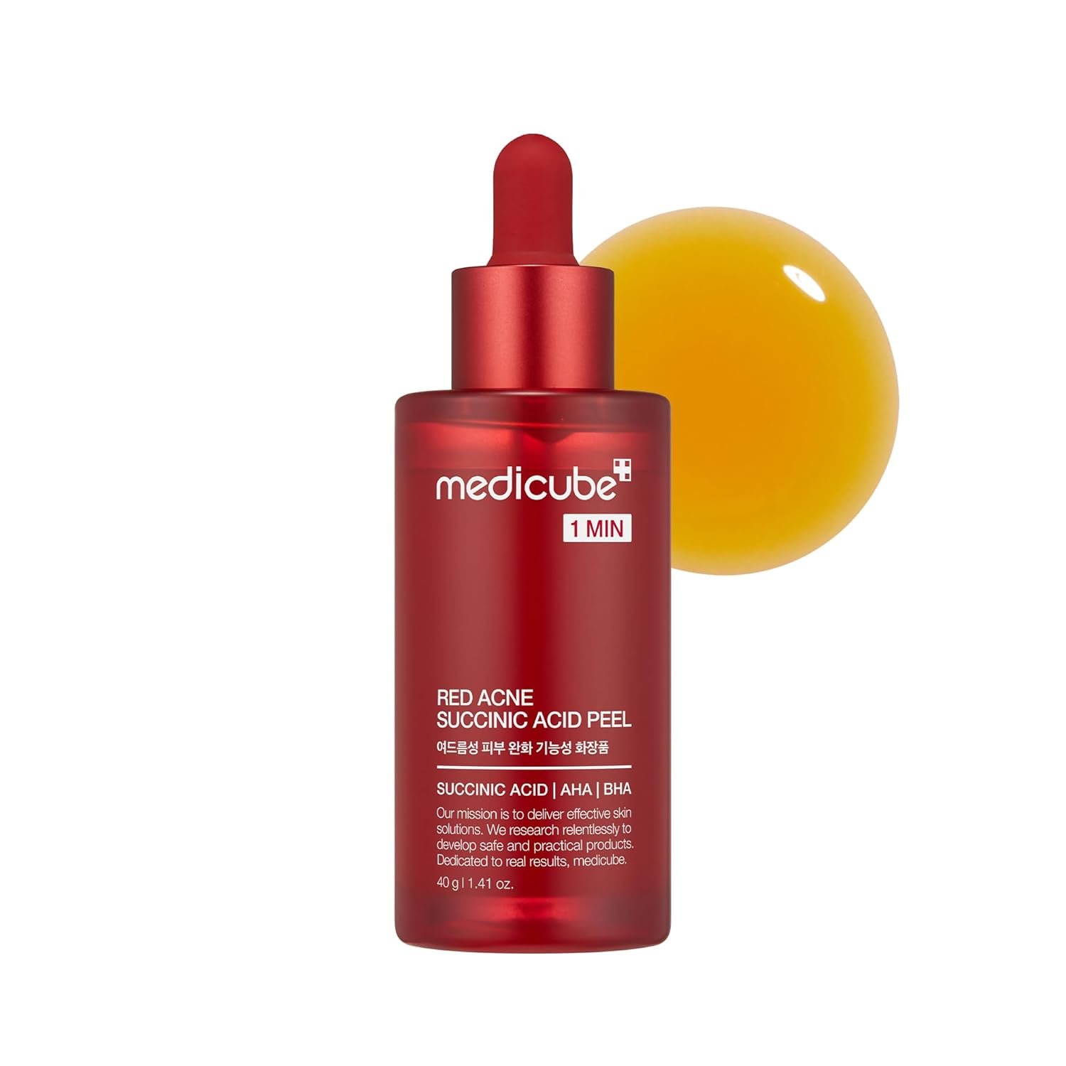 Medicube 21% Acid Wash-off Exfoliant (AHA+BHA+Succinic Acid), Wash-off Resurfacing Serum, Best for bumpy, breakout-prone skin, Korean Skincare (1.41fl.oz.)