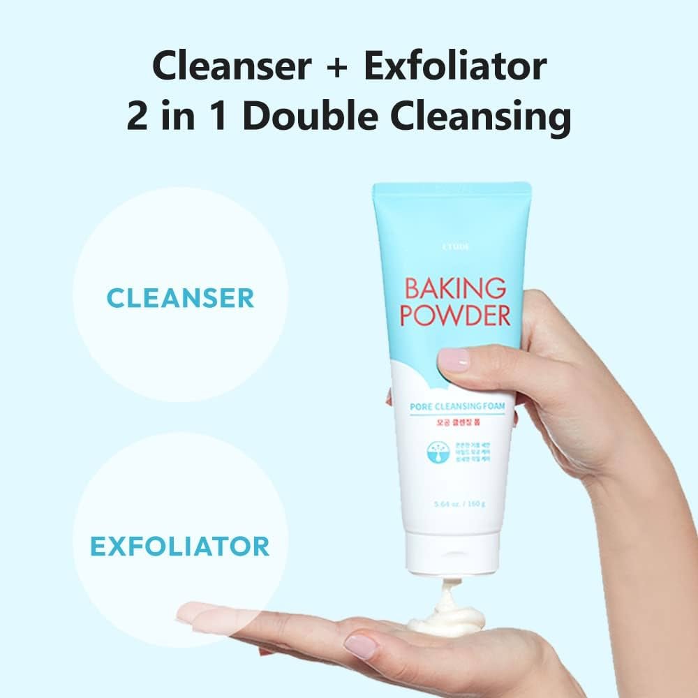 Etude Baking Powder Pore Cleansing Foam رغوة تنظيف المسام بالبيكنج باودر – 160 مل