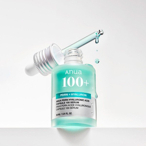 anua pdrn hyaluronic acid capsule 100+ serum 30ml  سيروم 100+ بالPDRN و حمض الهيالورونيك من أنوا 30 مل