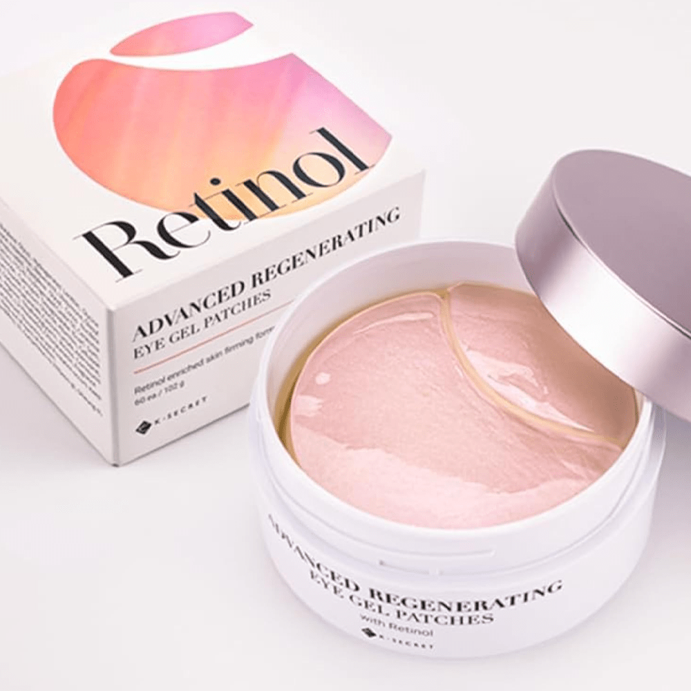 K-Secret Advanced Regenerating Eye Gel Patches Retinol – 60 Pieces لاصقات جل العيون المتطورة والمجددة من كي سيكريت، بالريتينول – 60 قطعة