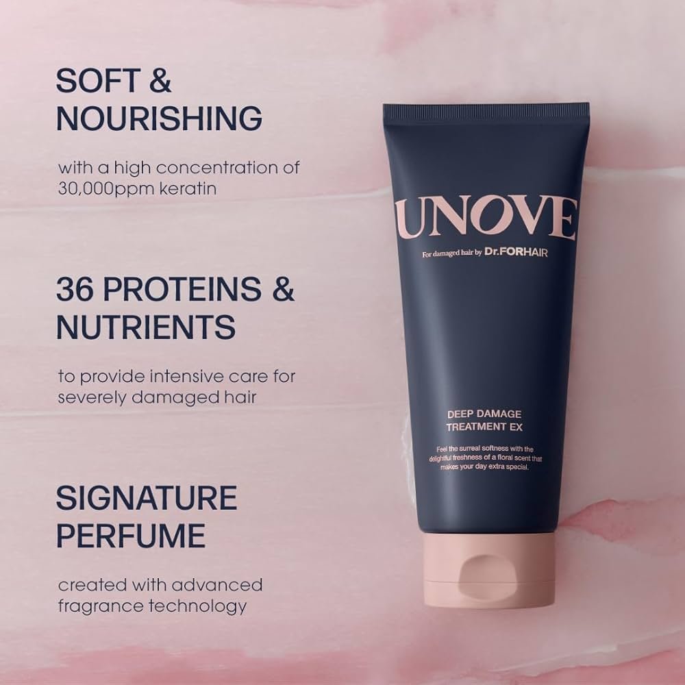 Unove Deep Damage Treatment Ex 320 ml يونوفي معالج عميق لإصلاح الشعر المتضرر 320 مل