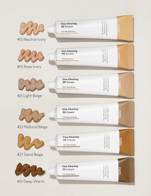 PURITO Cica Clearing BB Cream كريم أساس خفيف بالسيكا من بيوريتو