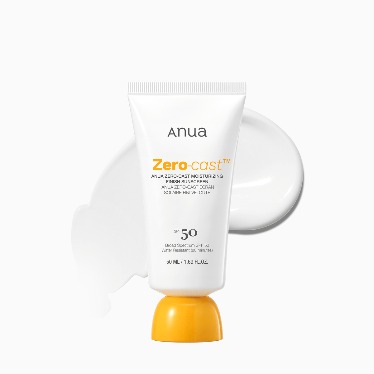 Anua Zero-cast Moisturizing Finish Sunscreen 50 ml واقي شم س مرطب بدون صبغة من أنوا