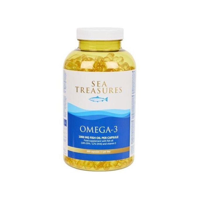 Sea Treasures Omega-3 Premium Fish OIL 1000MG 300 capsules – Gélules d’huile de Poisson