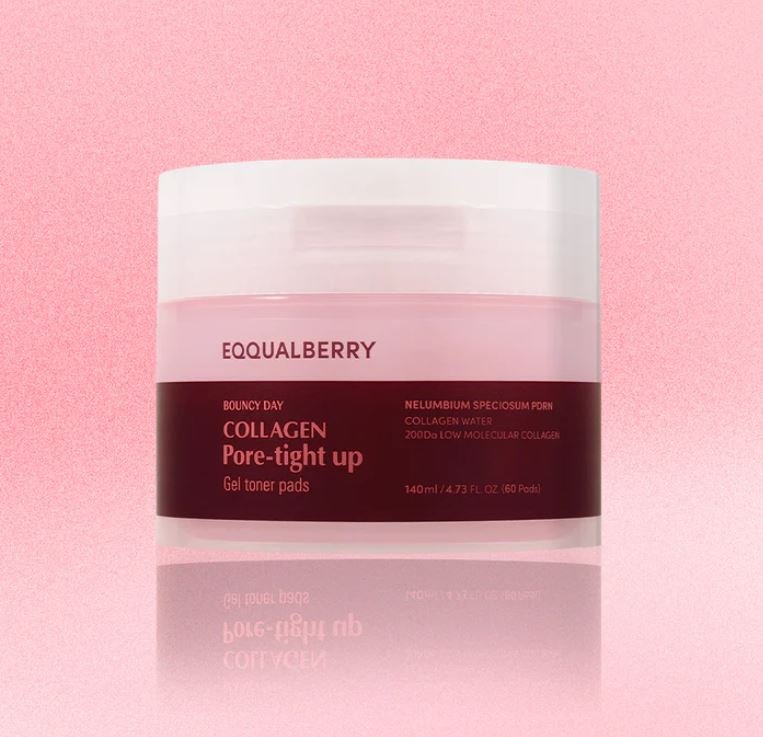 EQQUALBERRY Collagen Pore-Tight Up Gel Toner Pads 140 ML