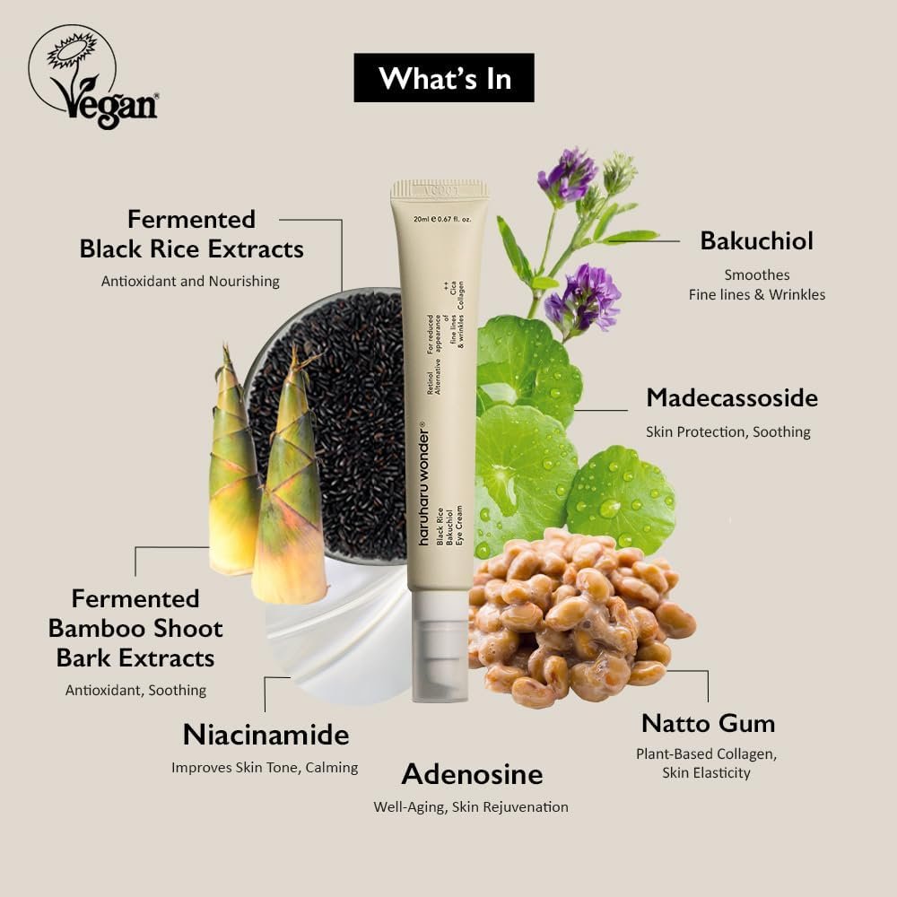 haruharu wonder Black Rice Bakuchiol Eye Cream كريم العين بخلاصة الأرز و الباجولي