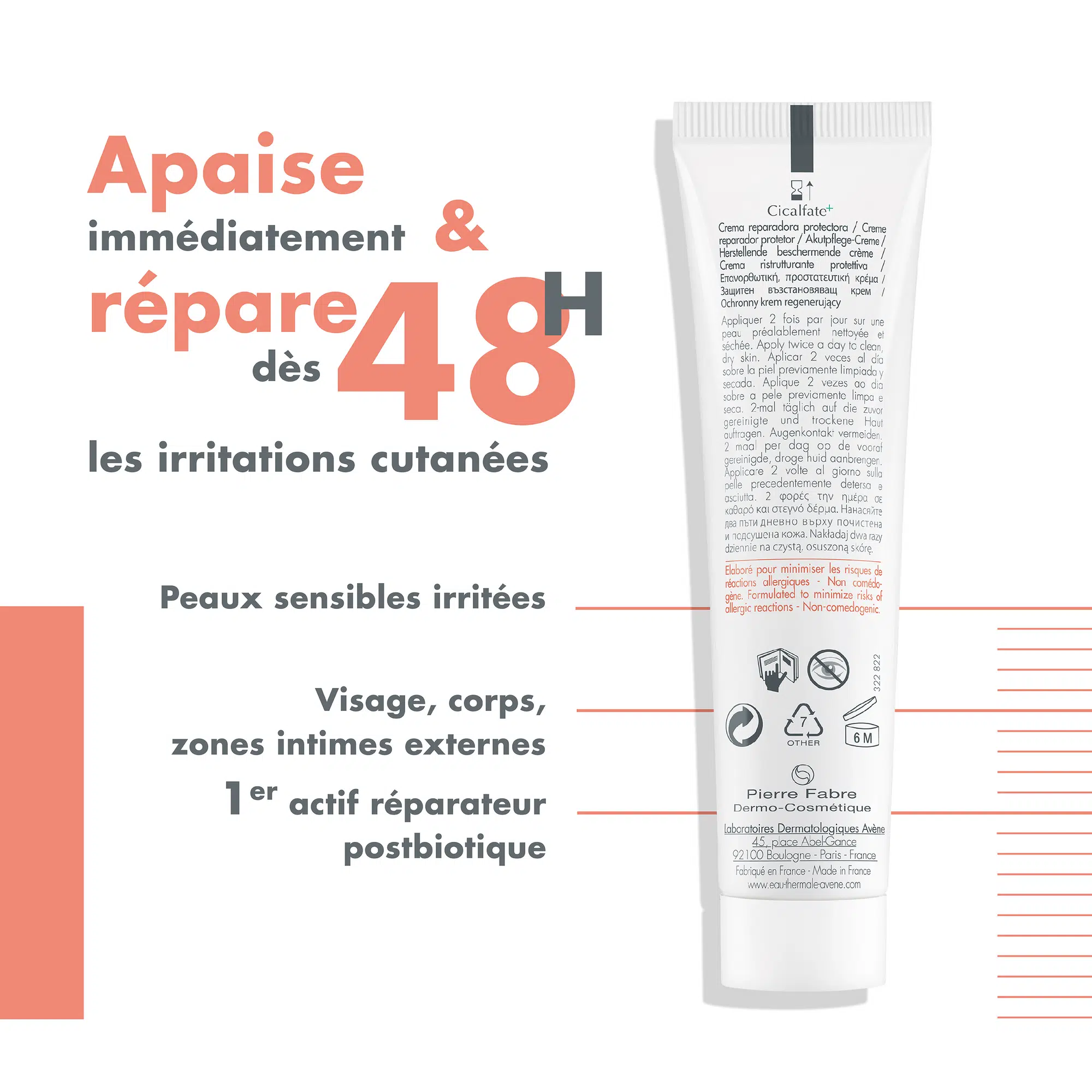 Avène Cicalfate+ Crème réparatrice protectrice 40-100 ml