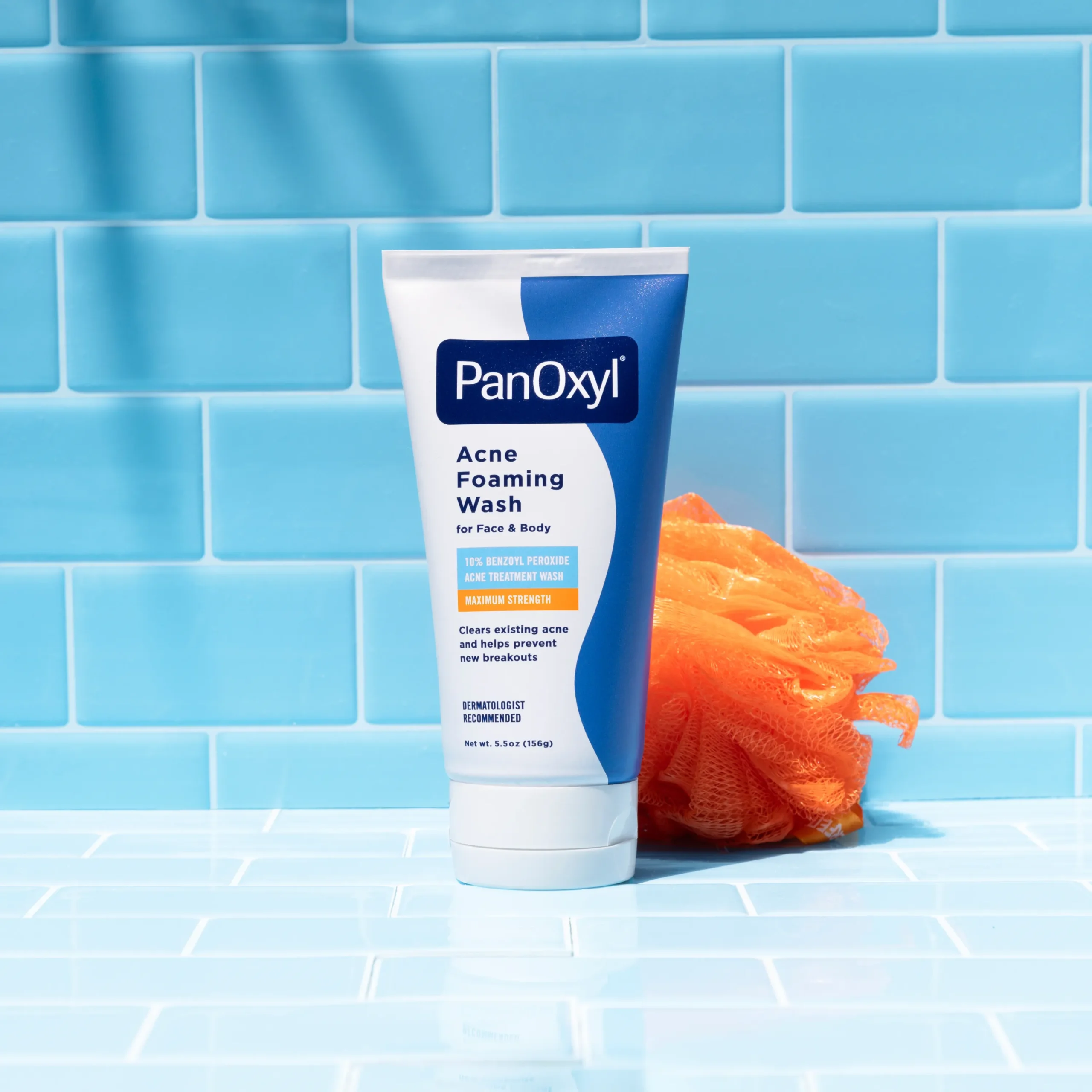 PanOxyl Acne Foaming Wash Benzoyl Peroxide 10% Maximum Strength Antimicrobial, 5.5 Oz