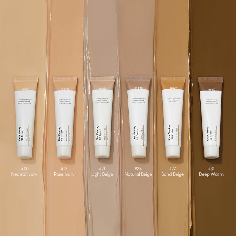 PURITO Cica Clearing BB Cream كريم أساس خفيف بالسيكا من بيوريتو