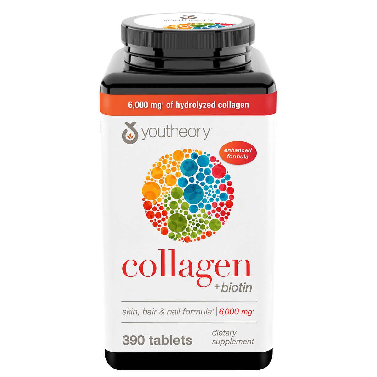 YOUTHEORY Collagen Vitamin C+Biotin, Supplement 390 Tablets