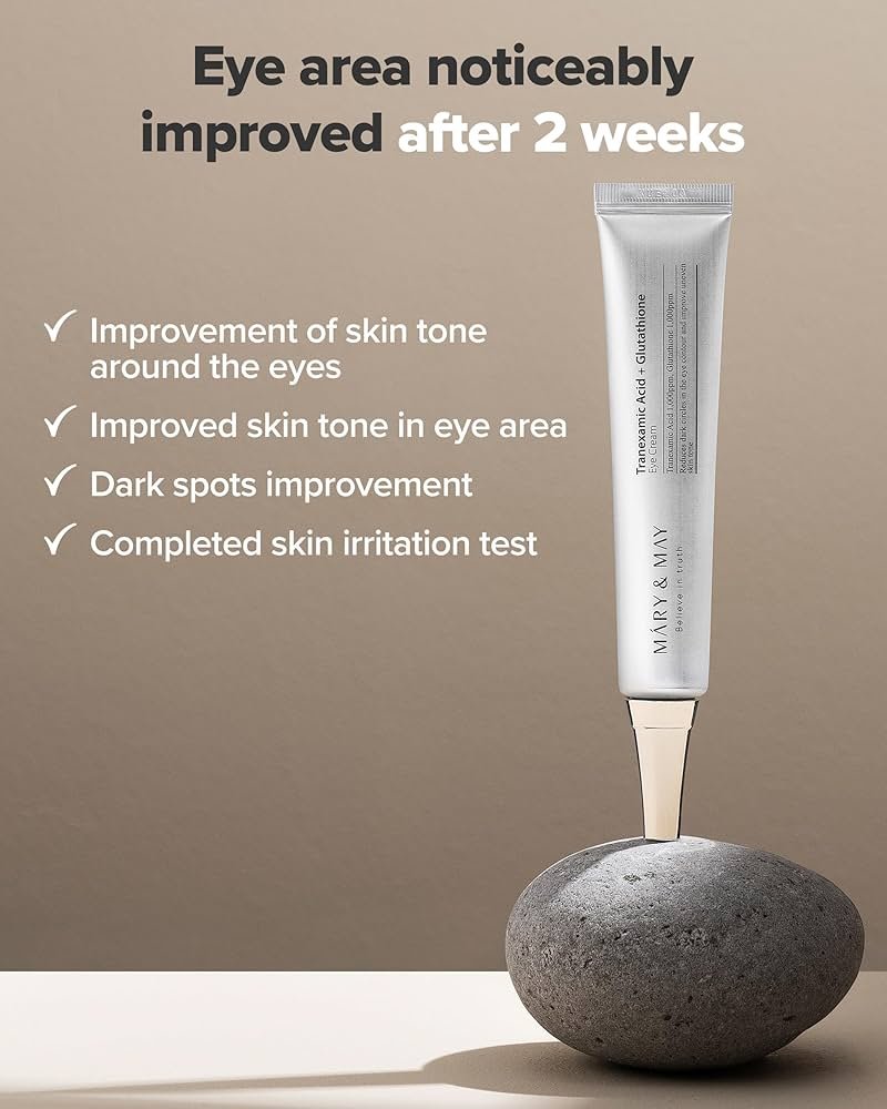 MARY & MAY TRANEXAMIC ACID + GLUTATHION EYE CREAM – 30ML | ماري اند ماي كريم العين بحمض الترانيكساميك + الجلوتاثيون – 30 مل