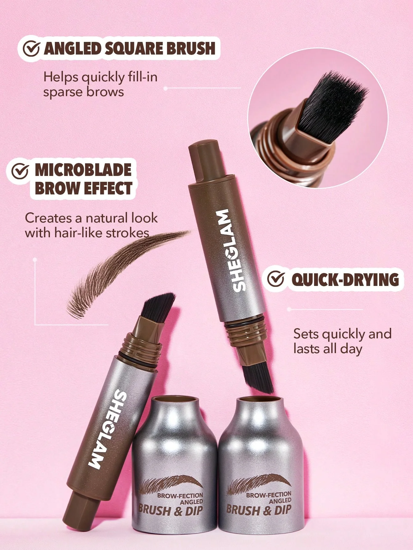 BROW-FECTION ANGLED BRUSH & DIP-ESPRESSO