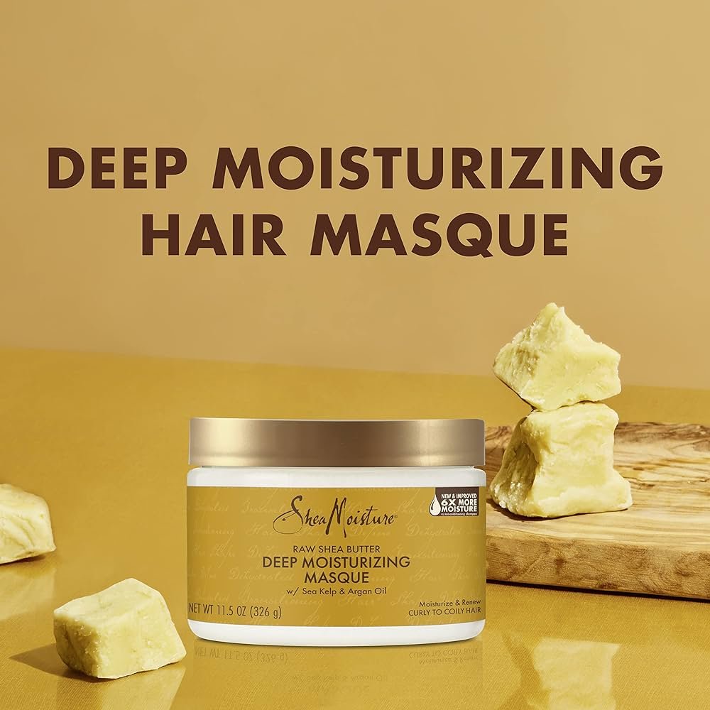 Shea Moisture Deep Treatment Masque 340g شيا مويستشر ماسك المعالجة العميقة مع عشب البحر وزيت الأرغان – 340 غ