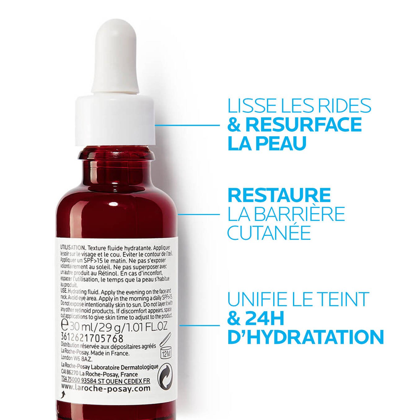 La Roche Posay RÉTINOL B3 SÉRUM ANTI-RIDES  30 ML لاروش بوزاي ريتينول B3 سيروم مجدد للبشرة