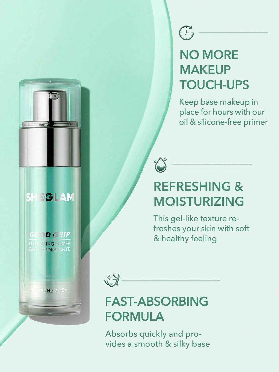 SHEGLAM GOOD GRIP HYDRATING PRIMER برايمر شيجلام الأخضر للترطيب الفائق لتثبيت المكياج