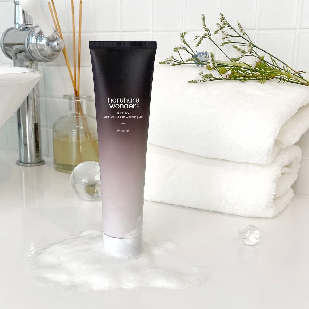Haruharu Wonder | Black Rice Moisture 5.5 Gel nettoyant doux 100 ml  هاروهارو جل تنظيف ناعم من وندر بلاك رايس مويستشر 5.5 100 مل
