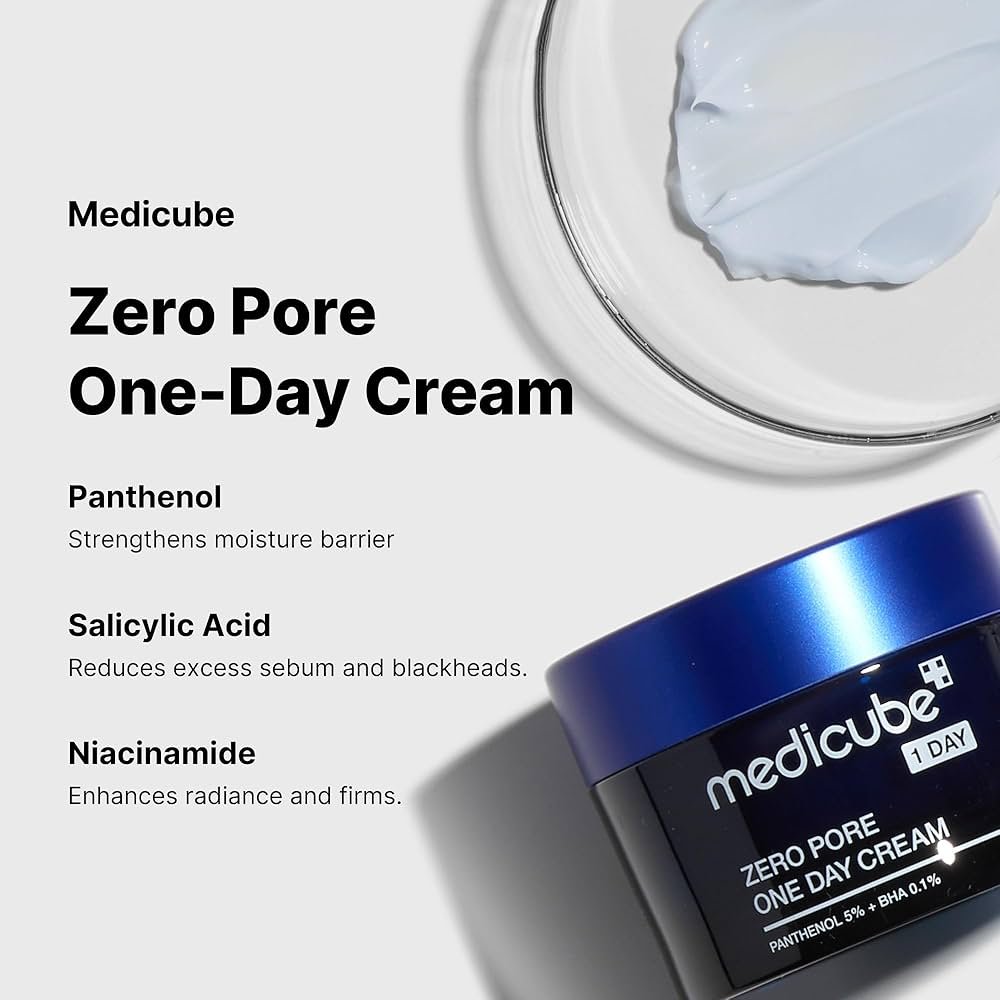 MEDICUBE ZERO PORE ONE DAY CREAM 50ML كريم زيرو بور وان داي لتقليل المسام من ميديكوب 50 مل