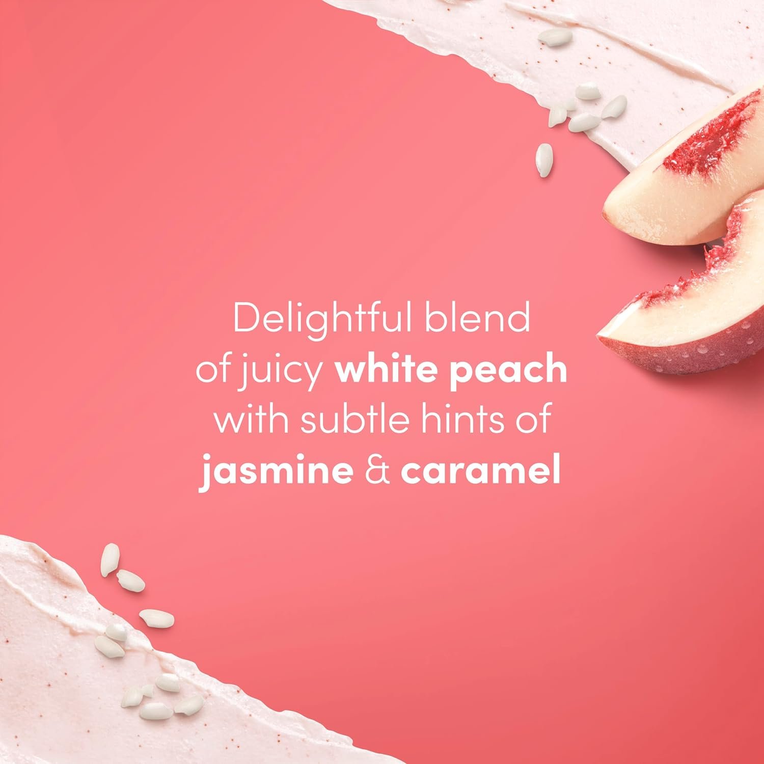 Dove White Peach & Crushed Rice Body Scrub Exfoliates and Deeply 15 oz