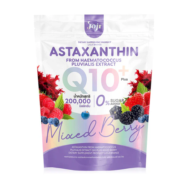 Astaxanthin Q10 Plus Mixed Berry Dietary Supplement, 200,000 mg, Sugar-Free