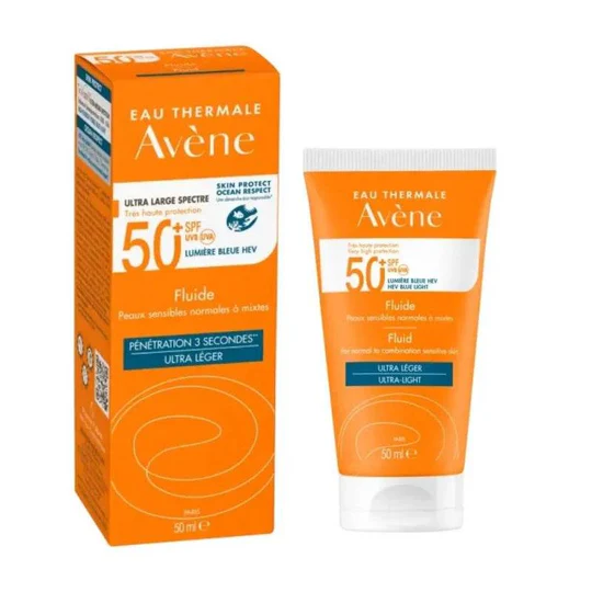AVENE Soins solaires – Peaux sensibles  Fluide SPF 50+