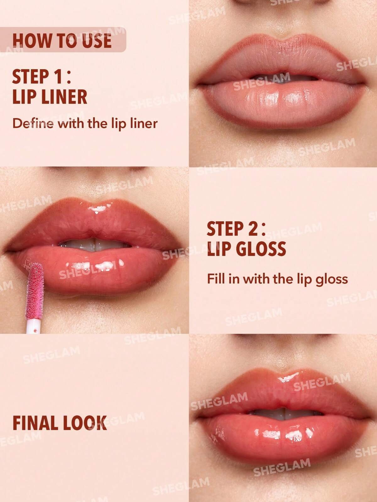 Sheglam Lip Rules Liner & Gloss Pen  قلم تحديد وملمع الشفاه من شيجلام