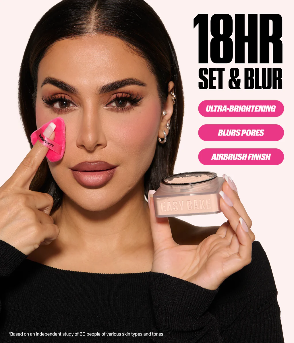 HUDA BEAUTY EASY BAKE LOOSE POWDER بودرة تثبيت ايزي بايك من هدى بيوتي