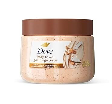 Dove Brown Sugar and Coconut Butter Body Scrub Exfoliates and Deeply 15 oz