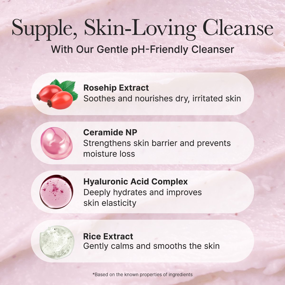 Arencia Rosehip Mild pH-Balancing Rice Cake Cleanser – 150g