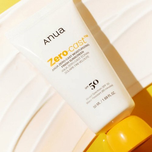 Anua Zero-cast Moisturizing Finish Sunscreen 50 ml واقي شم س مرطب بدون صبغة من أنوا