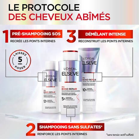 Elseve Pro Bond Repair Shampooing Sans Sulfates 200 ml
