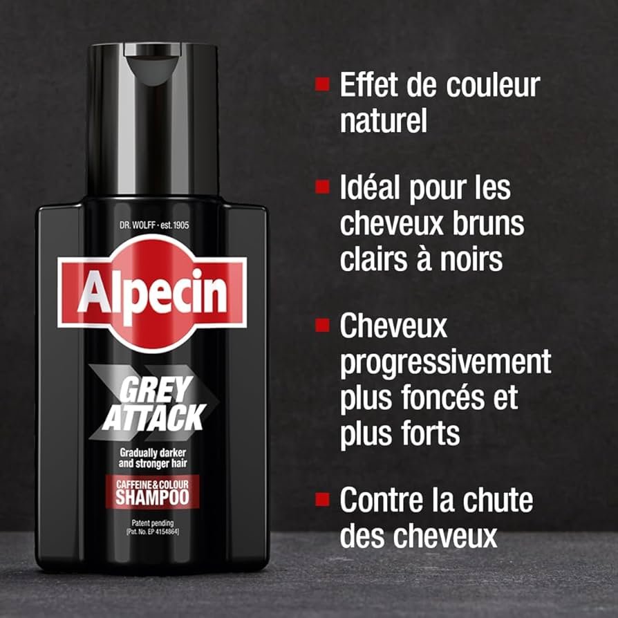 Alpecin Grey Attack Shampooing colorant à la caféine 200ml