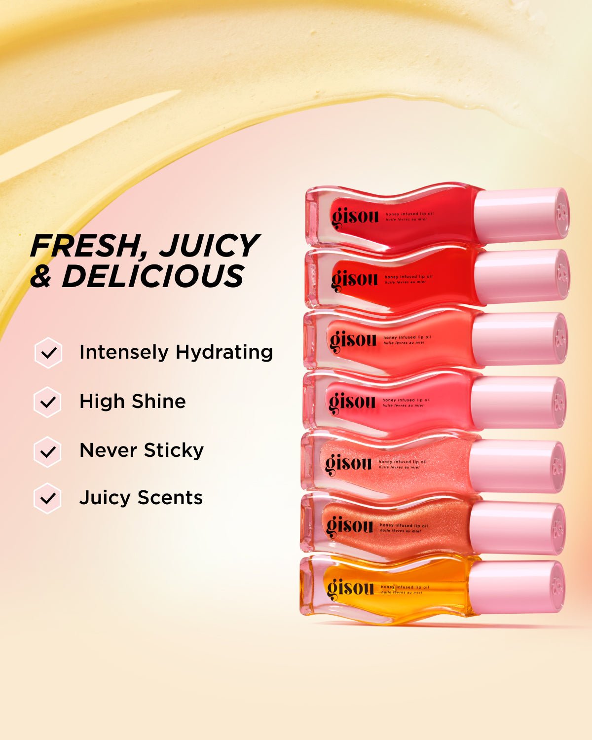 Gisou Honey Infused Lip Oil زيت الشفاه بنكهة العسل من جيسو
