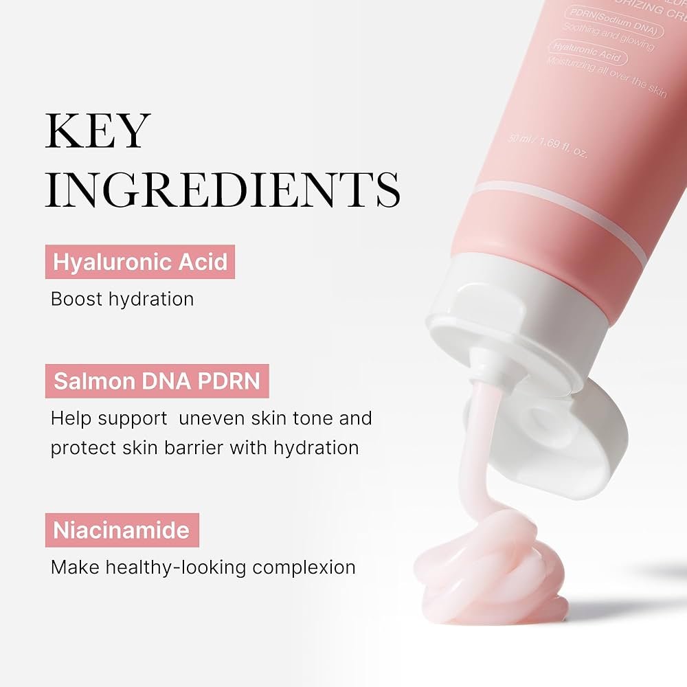 MEDICUBE PDRN PINK HYALURONIC MOISTURIZING CREAM 50ML كريم مرطب بحمض الهيالورونيك الوردي من ميديكوب 50 مل