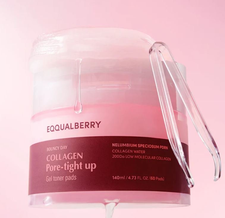 EQQUALBERRY Collagen Pore-Tight Up Gel Toner Pads 140 ML