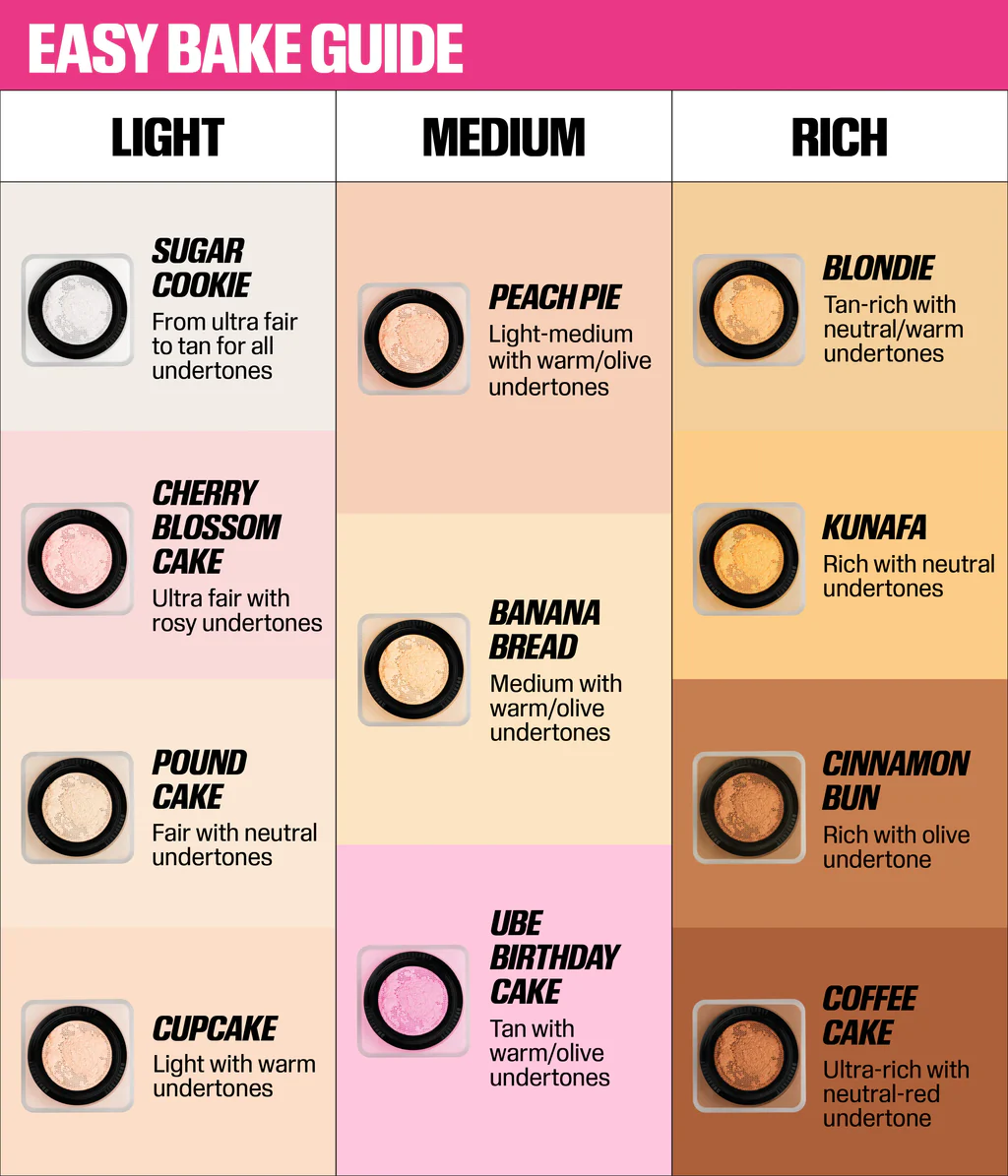 HUDA BEAUTY EASY BAKE LOOSE POWDER بودرة تثبيت ايزي بايك من هدى بيوتي