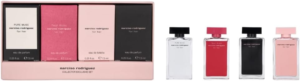 Narciso Rodriguez for Her 4 Piece Mini Splash Gift Set for Women