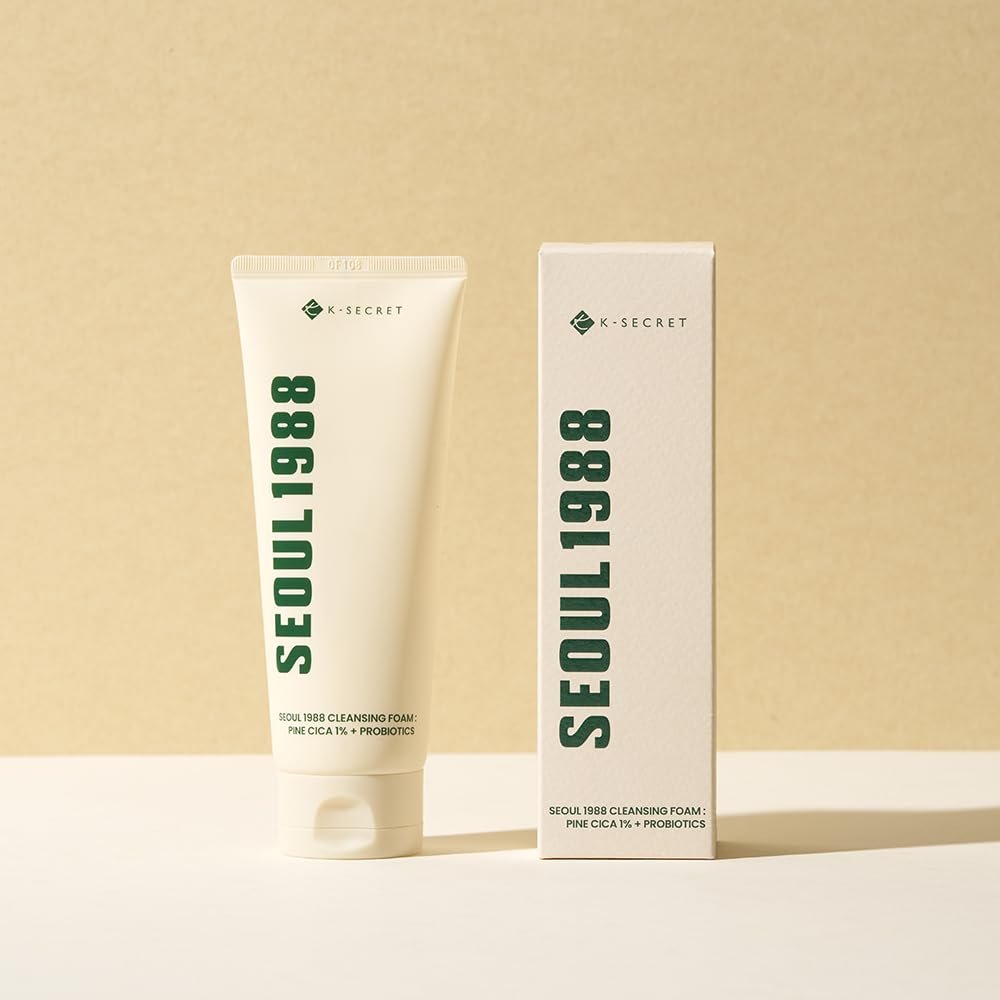 K-SECRET Cleansing Foam, Seoul 1988, Pine Cica 1%, Probiotics, 150ml رغوة التنظيف العميق بالسيكا من كيه سيكريت 150 مل