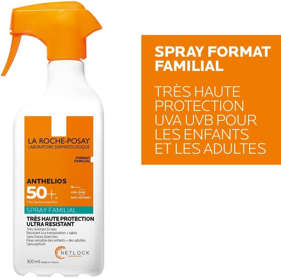La Roche-Posay, Anthelios, Spray Solaire Corps Familial Ultra-Résistant, SPF50+