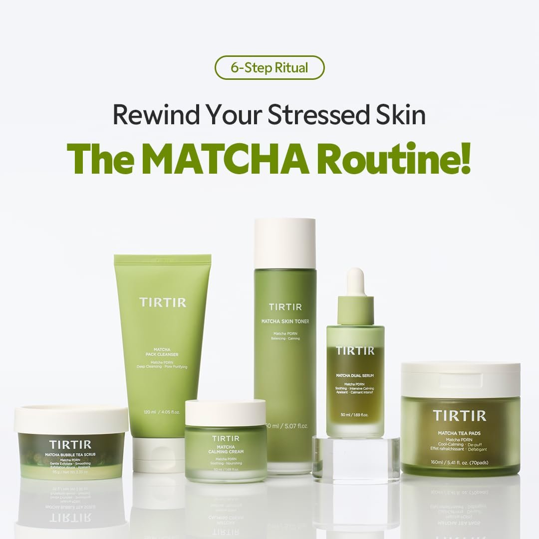 TIRTIR Matcha PDRN Bubble Tea Scrub مقشر شاي الفقاعات ماتشا