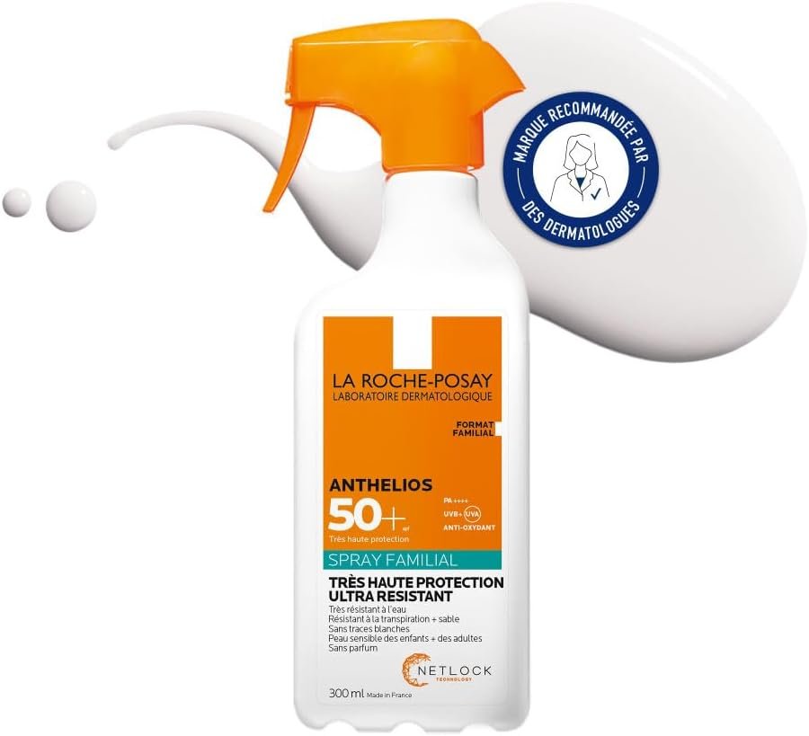La Roche-Posay, Anthelios, Spray Solaire Corps Familial Ultra-Résistant, SPF50+