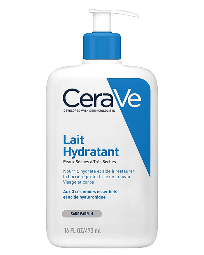 Cerave Soin Corps Lait Hydratant 473ml لوشن ترطيب يومي للبشرة الجافة من سيرافي | لوشن للجسم ومرطب للوجه مع حمض الهيالورونيك والسيراميد | خالٍ من العطور |473  مل