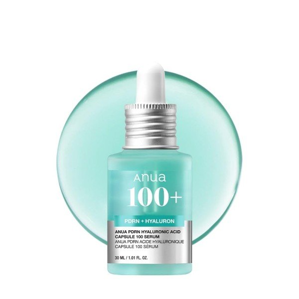 anua pdrn hyaluronic acid capsule 100+ serum 30ml  سيروم 100+ بالPDRN و حمض الهيالورونيك من أنوا 30 مل