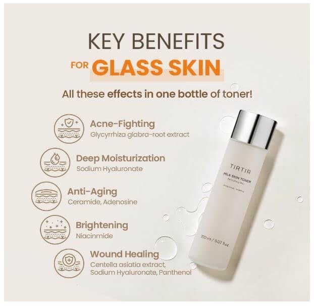 TIRTIR MILK SKIN TONER – 150ML تيرتير تونر الحليب للوجه – 150 مل