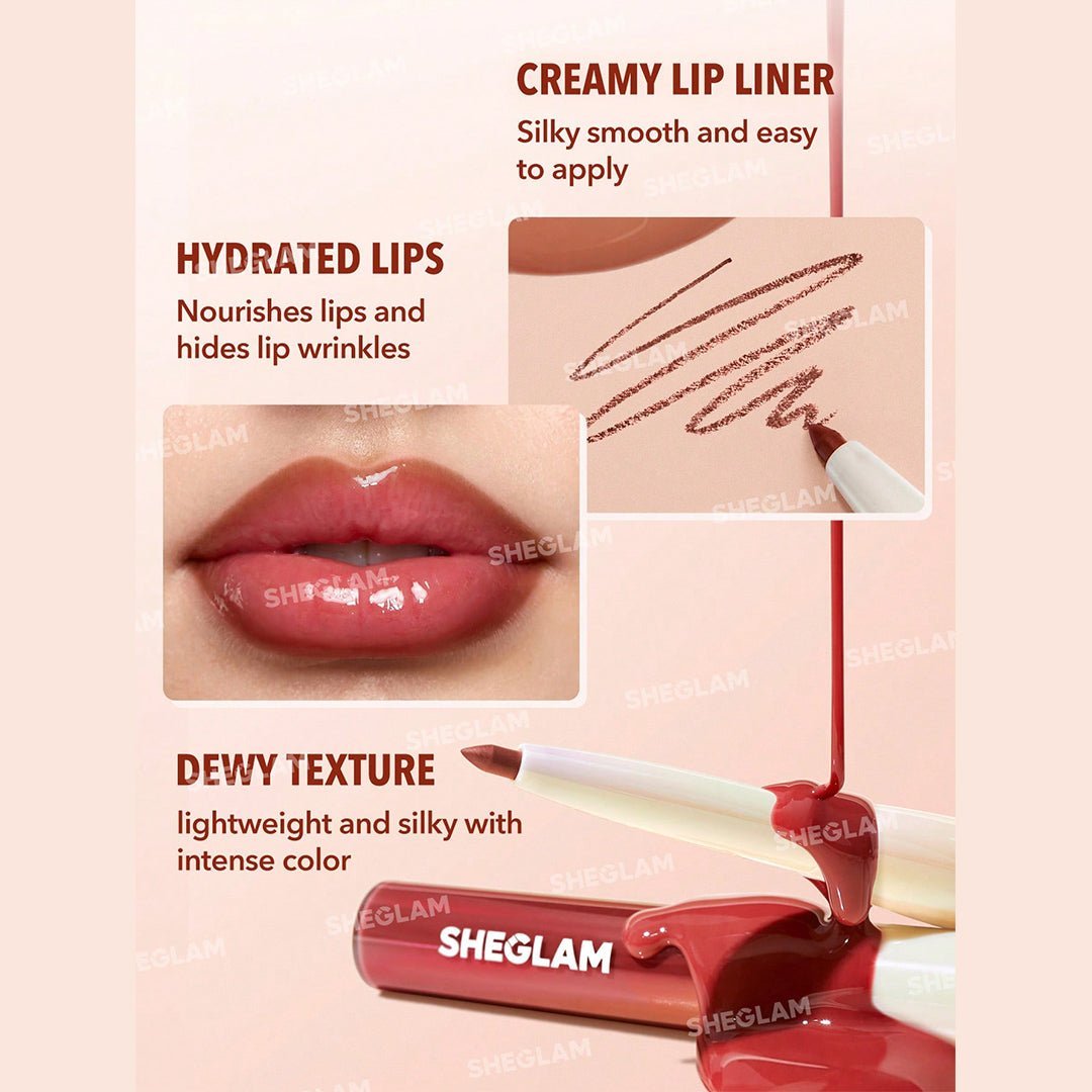 Sheglam Lip Rules Liner & Gloss Pen  قلم تحديد وملمع الشفاه من شيجلام