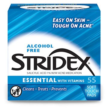 Stridex Essential With Vitamins Pads – 55 Pads ضمادات ستريدكس الأساسية مع الفيتامينات – ٥٥ ضمادة