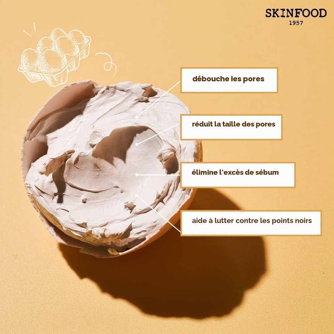 Skinfood Egg White Pore Mask قناع بياض البيض من سكين فود لتنظيف المسام