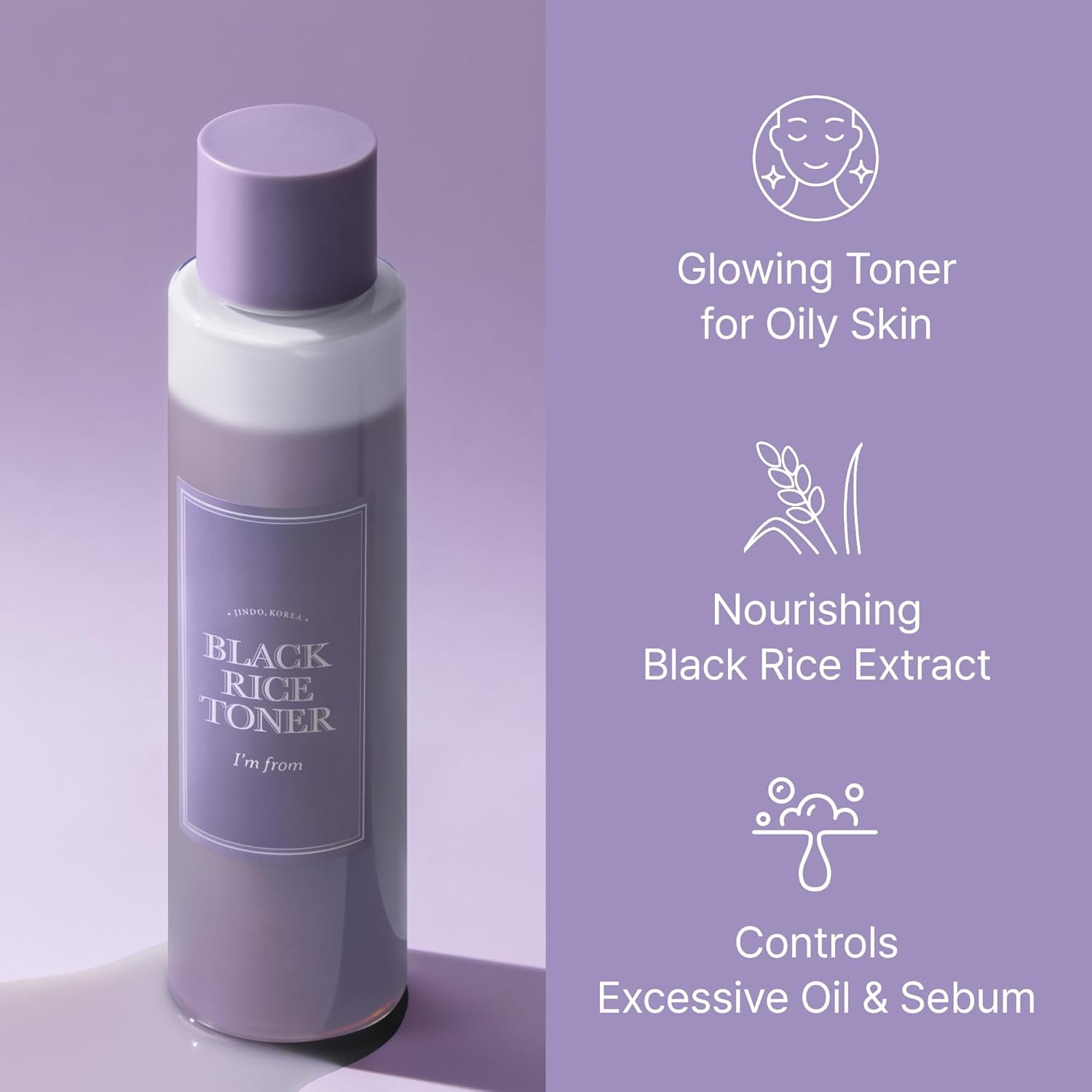 I’m from Black Rice Toner for Oily Skin,  150ml,
