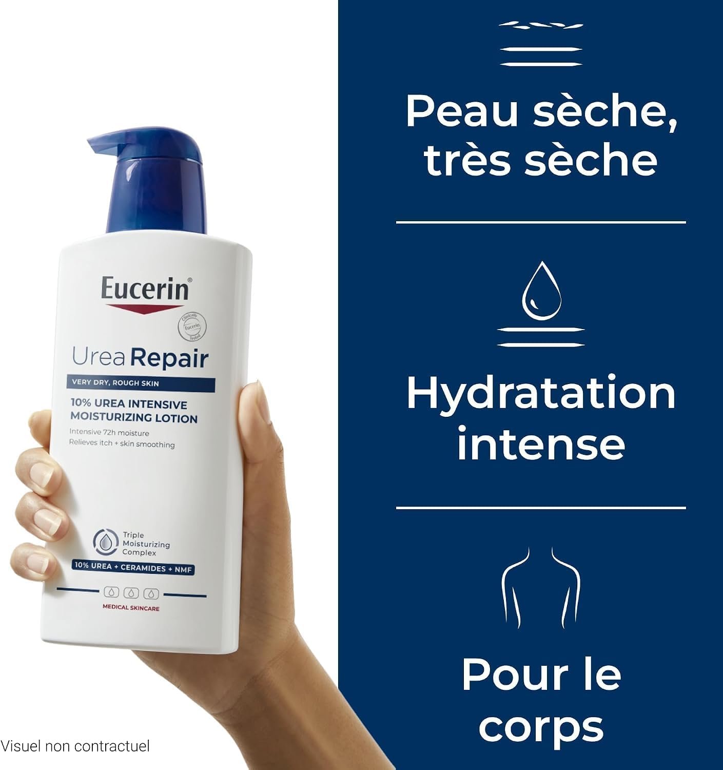 Eucerin UreaRepair Emollient 10% Urea Dry Skin 400 ml, Body Moisturizing Cream for Dry and Irritated Skin, Scented Care for Diabetes, Psoriasis and Keratosis Pilaris