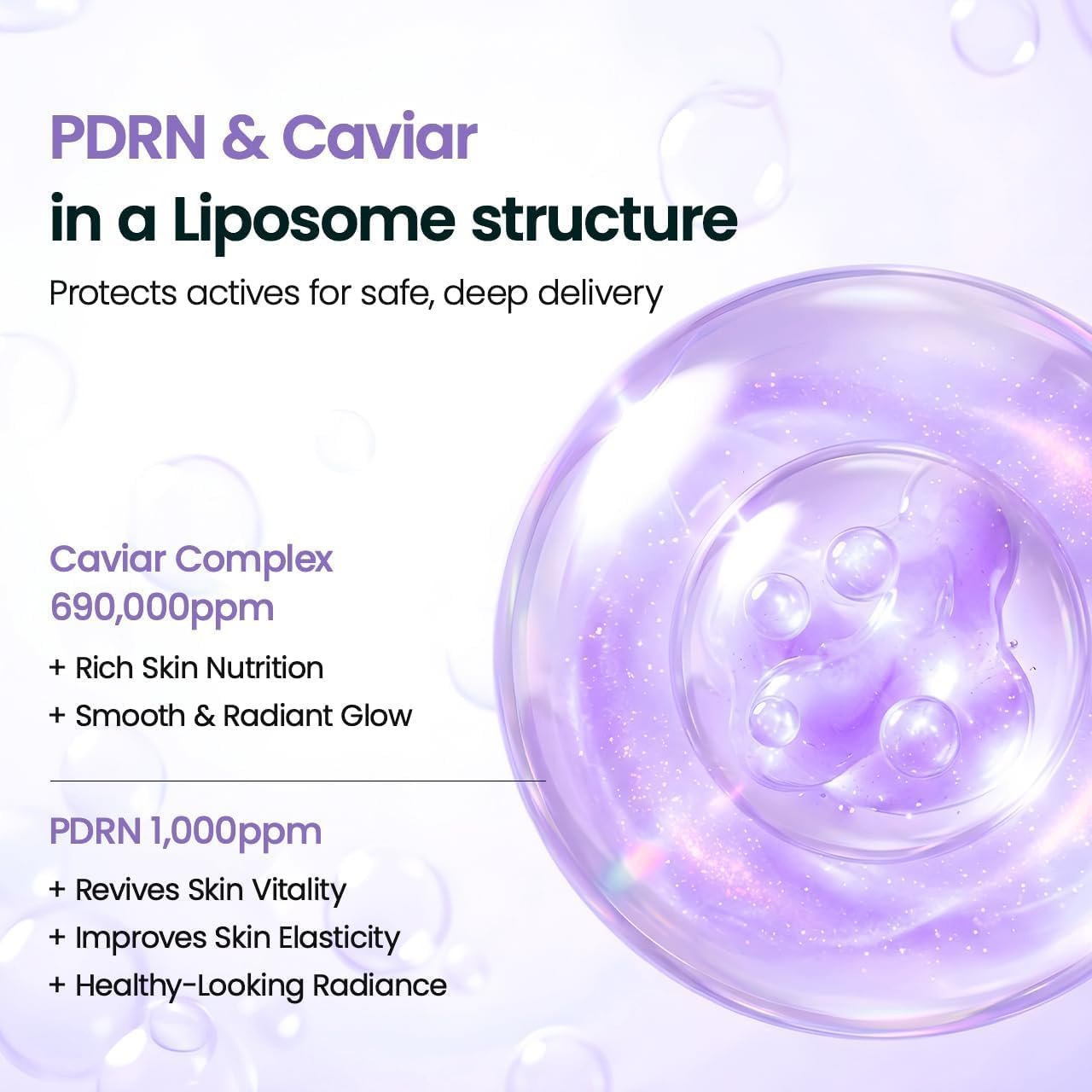 BIODANCE Caviar PDRN Liposome Bubble Booster, Micro-Bubble Foam Essence for Dull & Weakened Skin, Deep Nourishing, Radiant Glow, Korean Skin Care | 3.21 fl.oz