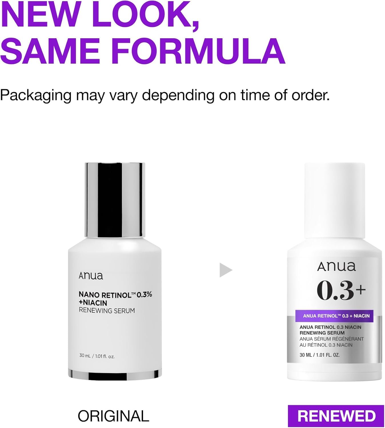 Anua Retinol 0.3% + Niacin Renewing Serum سيروم ريتينول 0.3% + النياسيناميد